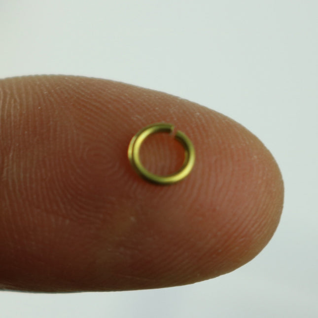 250 RAW Brass Bronze Jump Rings Jumprings - 5mm 20 Gauge 20G (0.8mm) - Clean Edge Cut Saw Cut Jumprings