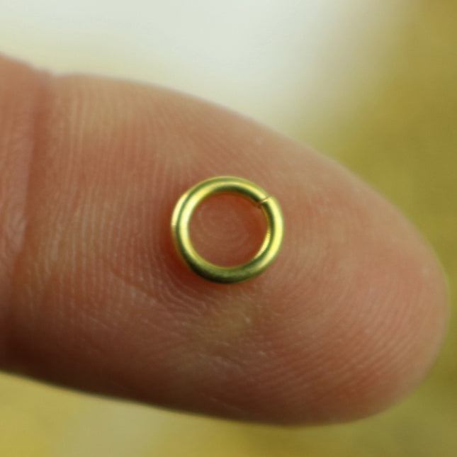 150 RAW Brass Bronze Jump Rings Jumprings - 6mm 18 Gauge 18G (1.0mm) - Clean Edge Cut Saw Cut Jumprings