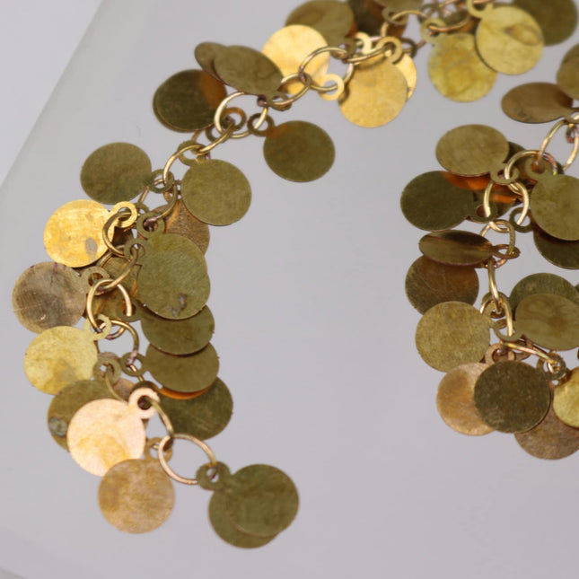 one Foot Antique Bronze Chain with Disc Coin - 6.2mm for Earring Bracelet Necklace