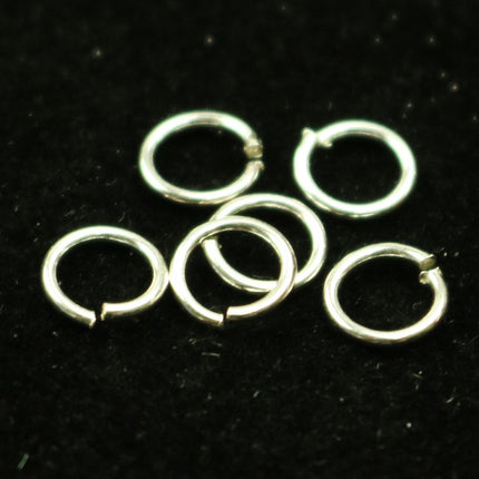 20 Silver Open Jump Rings - 6mm 20Gauge 20G 0.8mm - Sterling Silver Open Jumprings