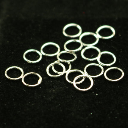 25Pcs Pure Silver 925 CLOSED Jump Rings - 5mm 22Gauge 22G 0.6mm - Sterling Silver Closed Jumprings