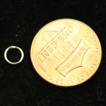 25Pcs Pure Silver 925 CLOSED Jump Rings - 5mm 22Gauge 22G 0.6mm - Sterling Silver Closed Jumprings