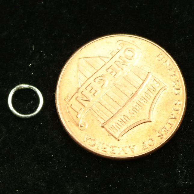 25Pcs Pure Silver 925 CLOSED Jump Rings - 5mm 22Gauge 22G 0.6mm - Sterling Silver Closed Jumprings