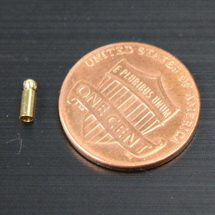 50 raw Brass End Cap - for 1.4mm Cord / Chain - 6mm Length - Cord Tip End, raw brass ribbon end, raw brass ends cap