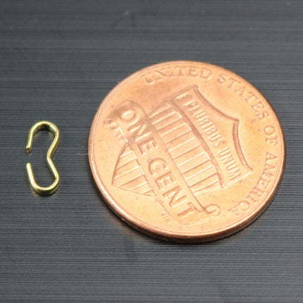100 raw Brass 3 Shape Connector Link - 8x4mm