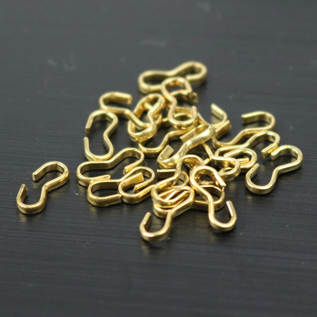 100 raw Brass 3 Shape Connector Link - 8x4mm