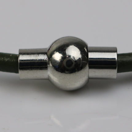 5 pcs Rhodium Plated Magnetic Barrel Clasps - 3mm Magnetic Clasp - Magnetic Clasp - Cord Clasp - Barrel Clasp - 3mm Cord Clasp