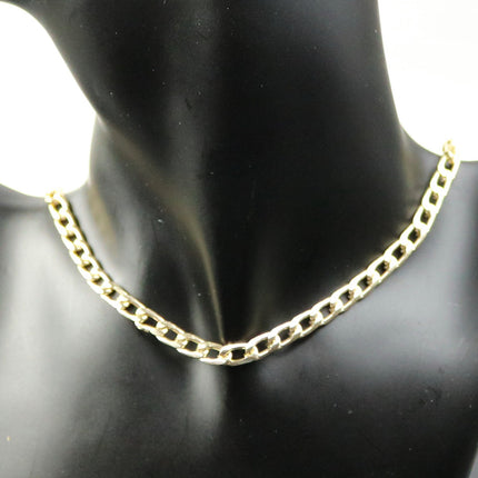 10 ft Aluminum Chain Facet Curb Chain - Silver TARNISH Resistant Tarnish FREE Anti Tarnished Silver Finished - 9x5mm 1.5mm thickness - A049