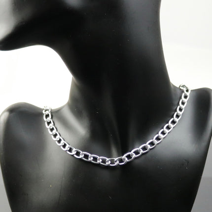 10 ft of Aluminum Facet Curb Chain - Silver TARNISH Resistant Tarnish FREE Anti Tarnished Silver Finished  - 11x6mm 1.7mm thickness - A052