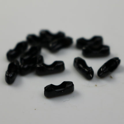 100 pcs Ball Chain Connector - 2.4mm BLACK - Clasp Insert type - Wholesale Lot