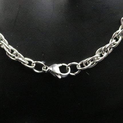 Stainless Steel MEN's Chunky Rope Multi Cable Chain Ready to Wear Necklace - 24 inch (60 cm) 6.0mm Thickness