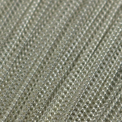 10 ft Reel Sterling Silver Plated FACET Tiny curb chain - 1.3mm soldered link - FREE adequate jump ring (10 pcs) - 1.3F
