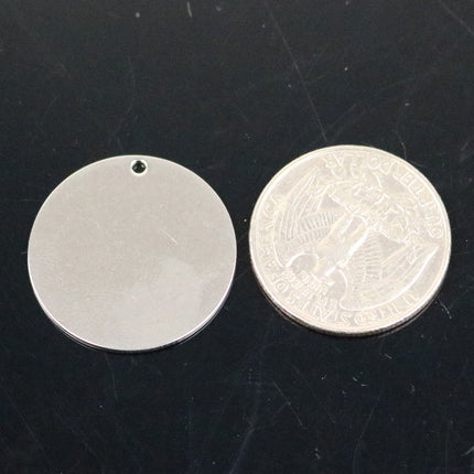 50 pcs of 1" Stainless Steel Stamping Blanks - 1 inch 25 mm 18 gauge 1.0mm thickness - Blank Stamping Metal Flat Discs Tags