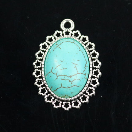 10 Bezel Pendant Trays 18x25mm - Antique Silver Oval Tray - Cabochon Tray Vintage Style Pendant Blanks Cameo Bezel Setting - 11/16x1 inch