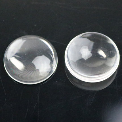 100 Glass Cabochons - 1 inch  25mm - 7mm thickness -Circle Domed Magnifying Clear Round Glass Cabochon for Cameo Pendants, Photo Jewelry