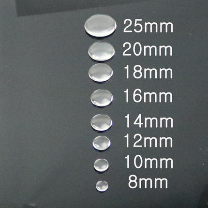 10 Pc Glass Cabochons - 18mm 3/4inch - 5.2mm thickness -Circle Domed Magnifying Clear Round Glass Cabochon for Cameo Pendants, Photo Jewelry