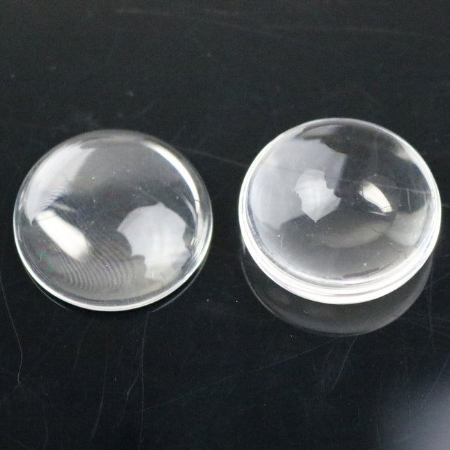 100 Glass Cabochons - 20mm 13/16inch - 6.2mm thickness -Circle Domed Magnifying Clear Round Glass Cabochon for Cameo Pendants, Photo Jewelry