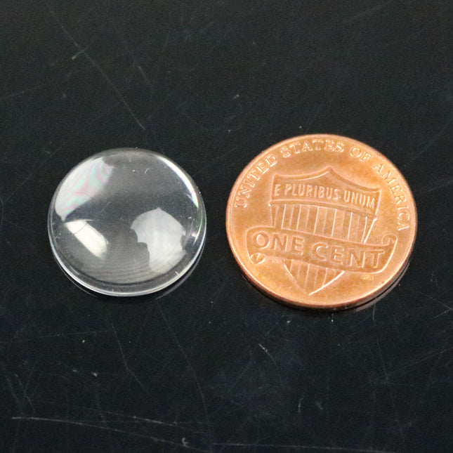 10 Pc Glass Cabochons - 18mm 3/4inch - 5.2mm thickness -Circle Domed Magnifying Clear Round Glass Cabochon for Cameo Pendants, Photo Jewelry