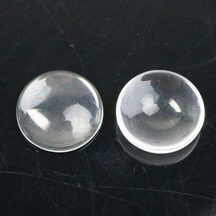 10 Pc Glass Cabochons - 18mm 3/4inch - 5.2mm thickness -Circle Domed Magnifying Clear Round Glass Cabochon for Cameo Pendants, Photo Jewelry