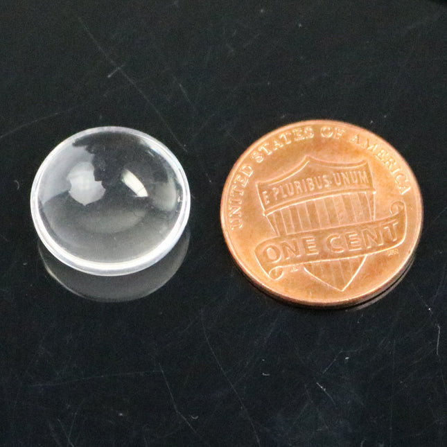100 Glass Cabochons - 16mm 5/8inch - 5.2mm thickness -Circle Domed Magnifying Clear Round Glass Cabochon for Cameo Pendants, Photo Jewelry