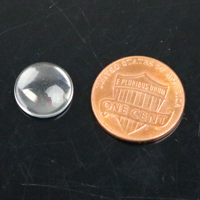 100 Glass Cabochons - 12mm 1/2inch - 4.5mm thickness -Circle Domed Magnifying Clear Round Glass Cabochon for Cameo Pendants, Photo Jewelry