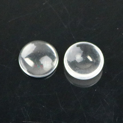 100 Glass Cabochons - 12mm 1/2inch - 4.5mm thickness -Circle Domed Magnifying Clear Round Glass Cabochon for Cameo Pendants, Photo Jewelry