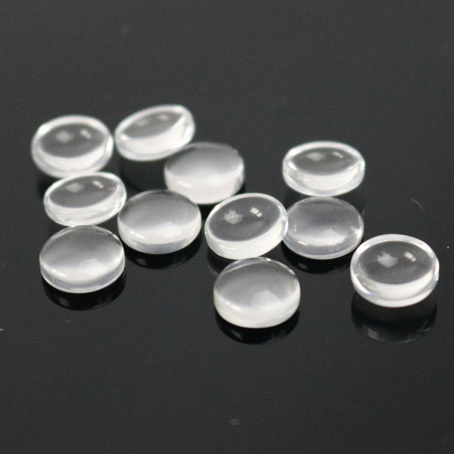 100 Glass Cabochons - 8mm 5/16inch - 3.8mm thickness -Circle Domed Magnifying Clear Round Glass Cabochon for Cameo Pendants, Photo Jewelry