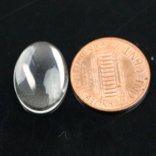 50 Glass Cabochons - 13x18mm - 4.5mm thickness - 1/2'x3/4' inch Oval Domed Magnifying Clear Glass Cabochon for Cameo Pendants, Photo Jewelry