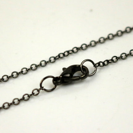 1, 5, 10pcs POINT Charm Point Pendant with 20 inch Matching Necklace, 38x8.5 mm - Brecciated Jasper, Cubic Zirconia & Gunmetal Edging