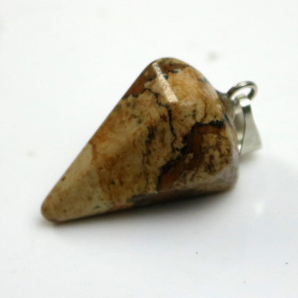 1, 5, 10pcs Hex POINT Charm Point Pendant - 14x21mm 9/16x13/16inch - Picture Stone Gemstone Crystal Pendant U-Pick