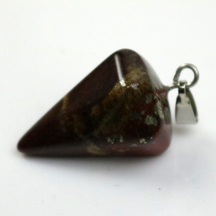 1, 5, 10pcs Hex POINT Charm Point Pendant - 14x21mm 9/16x13/16inch - Brecciated Jasper Gemstone Crystal Pendant U-Pick