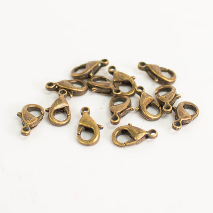 Lobster Clasps Alloy 10x5mm, Multiple Colors & Bulk Pack Options