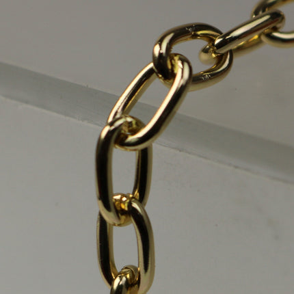 10 ft Aluminum Chain Fashion Cable Chain - Gold TARNISH Resistant Tarnish FREE Anti Tarnished Gold Finished  - 12x7mm 1.8mm Chunky - A025