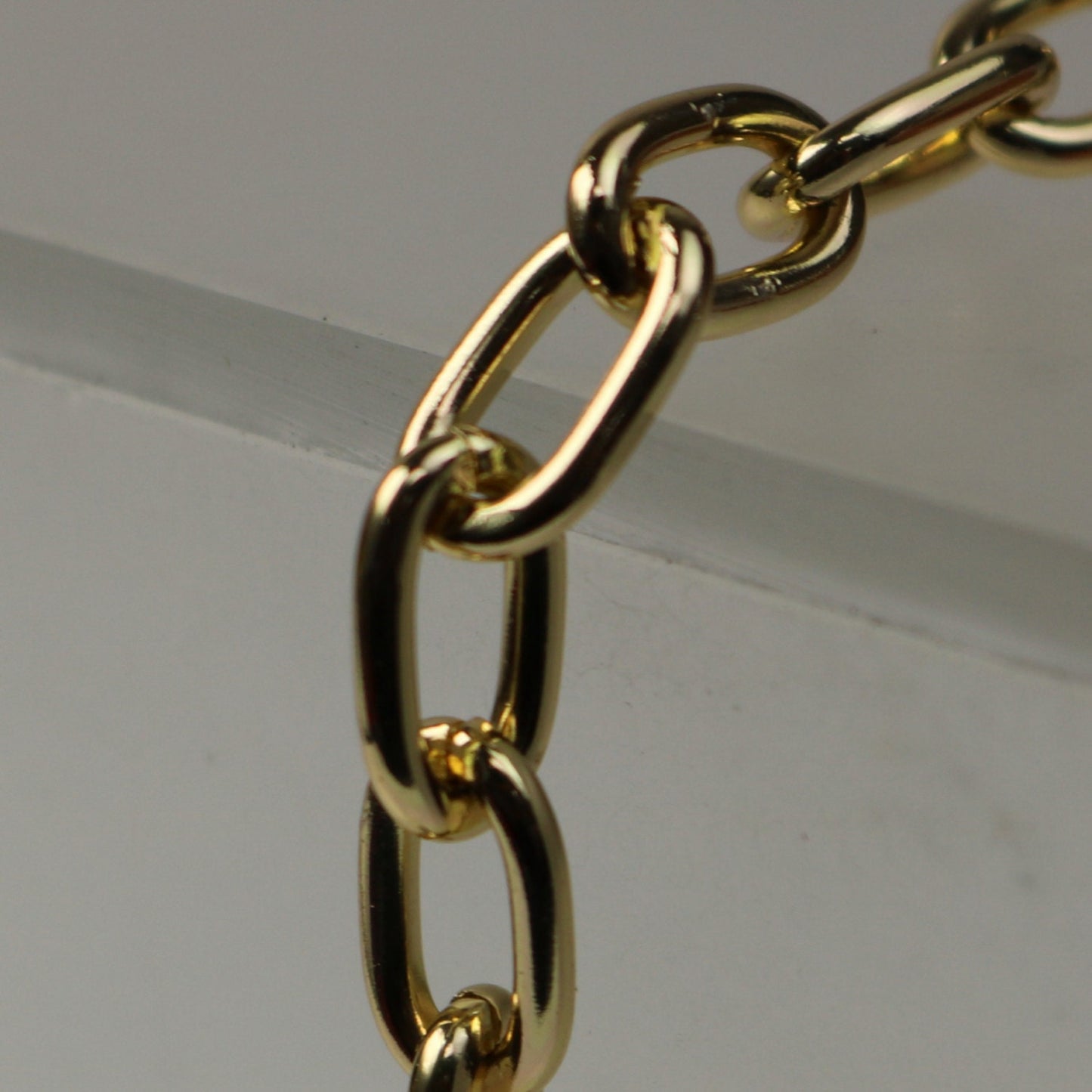 10 ft Aluminum Chain Fashion Cable Chain - Gold TARNISH Resistant Tarnish FREE Anti Tarnished Gold Finished  - 12x7mm 1.8mm Chunky - A025