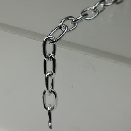 10 ft Aluminum Cable Chain - Silver TARNISH Resistant Tarnish FREE Anti Tarnished Silver Finished  - 12x7mm 1.8mm thickness Chunky - A025