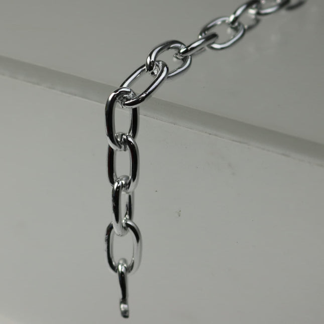 10 ft Aluminum Cable Chain - Silver TARNISH Resistant Tarnish FREE Anti Tarnished Silver Finished  - 12x7mm 1.8mm thickness Chunky - A025