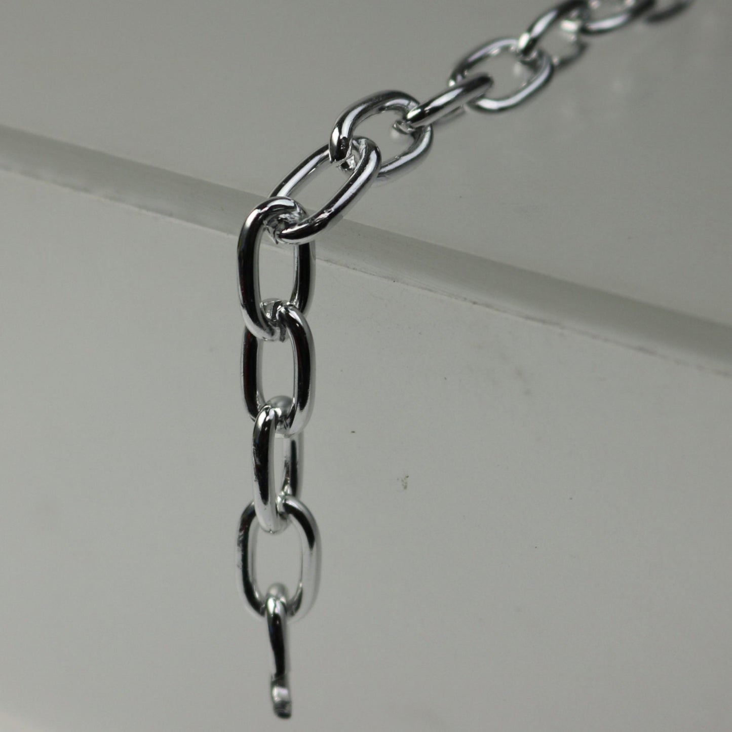 25 ft Aluminum Chain Fashion Cable Chain - Silver Tarnish FREE Anti Tarnished Silver Finished  - 12x7mm 1.8mm thickness Chunky - A025