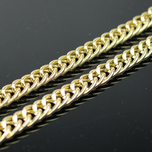 10 ft Aluminum Chain DOUBLE Curb Chain - Gold TARNISH Resistant Tarnish FREE Anti Tarnish Gold Finished  - double 11x7mm 1.4mm Chunky