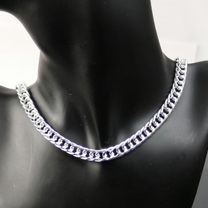 10 ft Aluminum Chain DOUBLE Curb Chain - Silver TARNISH Resistant Tarnish FREE Anti Tarnish Silver Finished  - double 11x7mm 1.4mm Chunky