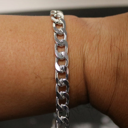10 ft Aluminum Chain Facet Curb Chain - Silver TARNISH Resistant Tarnish FREE Anti Tarnished Silver Finished  - 13x9mm 2.7mm Chunky - A055