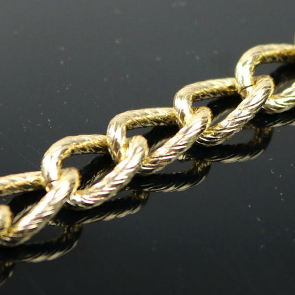 5 ft Aluminum Chain Chunky Texture Curb Chain - Gold TARNISH Resistant Tarnish FREE Anti Tarnished Gold Finished  - 16x12mm 2.6mm - A047