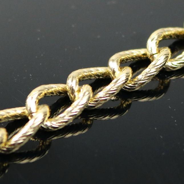 5 ft Aluminum Chain Chunky Texture Curb Chain - Gold TARNISH Resistant Tarnish FREE Anti Tarnished Gold Finished  - 16x12mm 2.6mm - A047