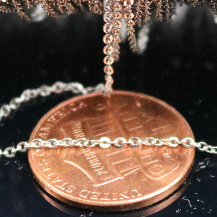 10 Ft Stainless Steel chain bulk - 0.8mm MICRO Flat Solder Sturdy Chain - with FREE Micro Jumpring (10pcs)