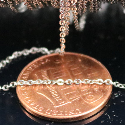 30 Ft Stainless Steel chain bulk - 0.8mm MICRO Flat Solder Sturdy Chain - with FREE Micro Jumpring (100pcs)