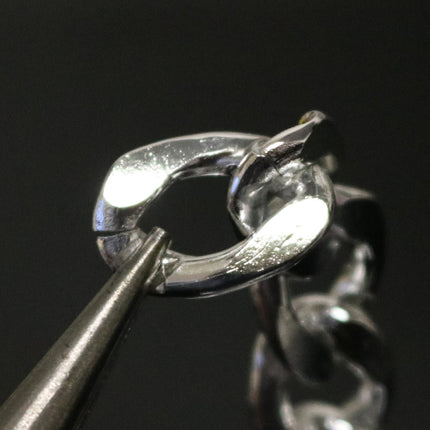 10 ft Aluminum Chain Chunky Facet Curb Chain - Silver TARNISH Resistant FREE Anti Tarnished Silver Finished - 17x11mm 3.0mm thickness - A057