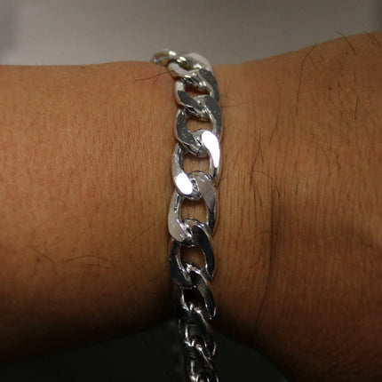 10 ft Aluminum Chain Chunky Facet Curb Chain - Silver TARNISH Resistant FREE Anti Tarnished Silver Finished - 17x11mm 3.0mm thickness - A057