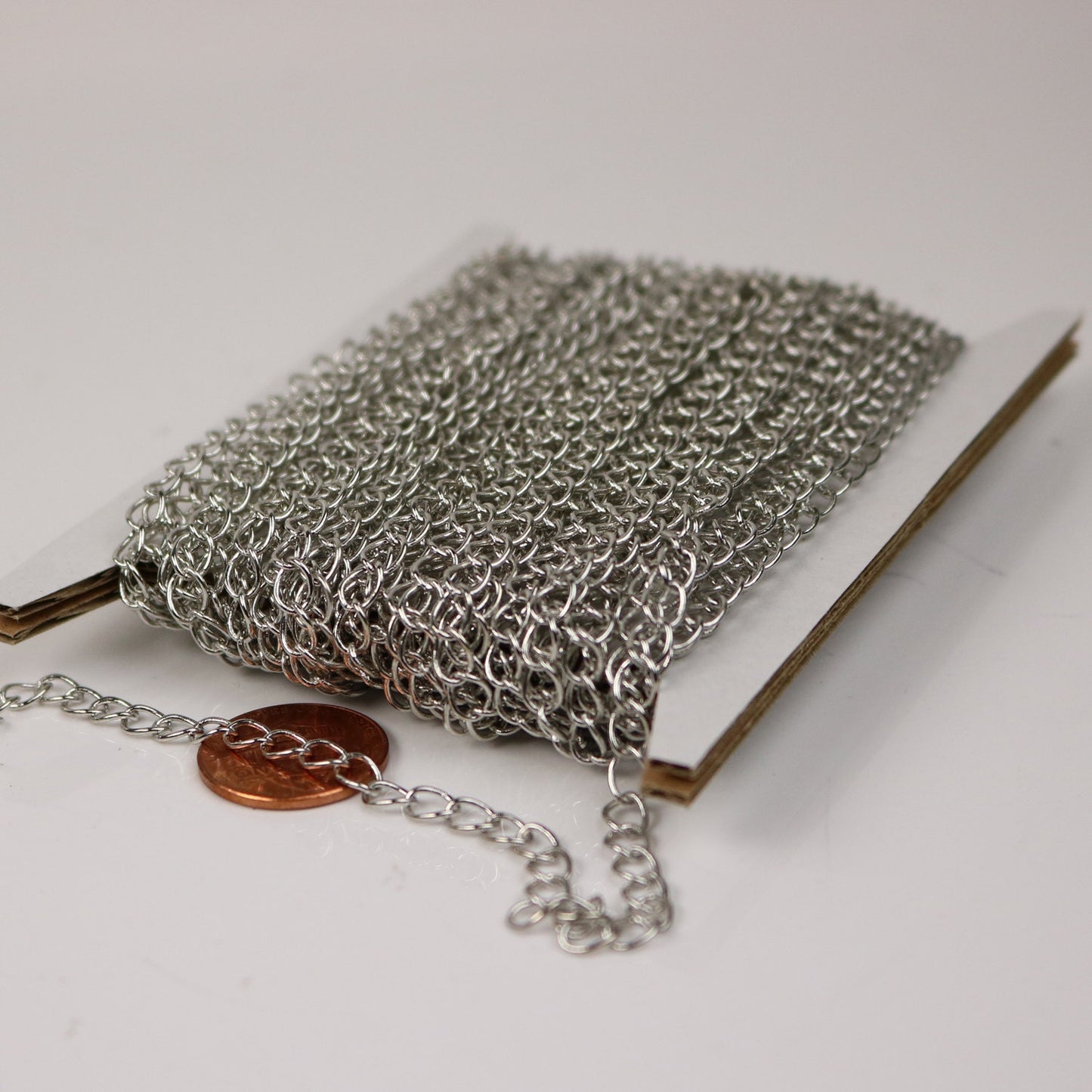 10 ft Rhodium Solder Curb Chain Antique Silver LARGE EXTENDER Chain - 5.9x4.6mm - 5946CU