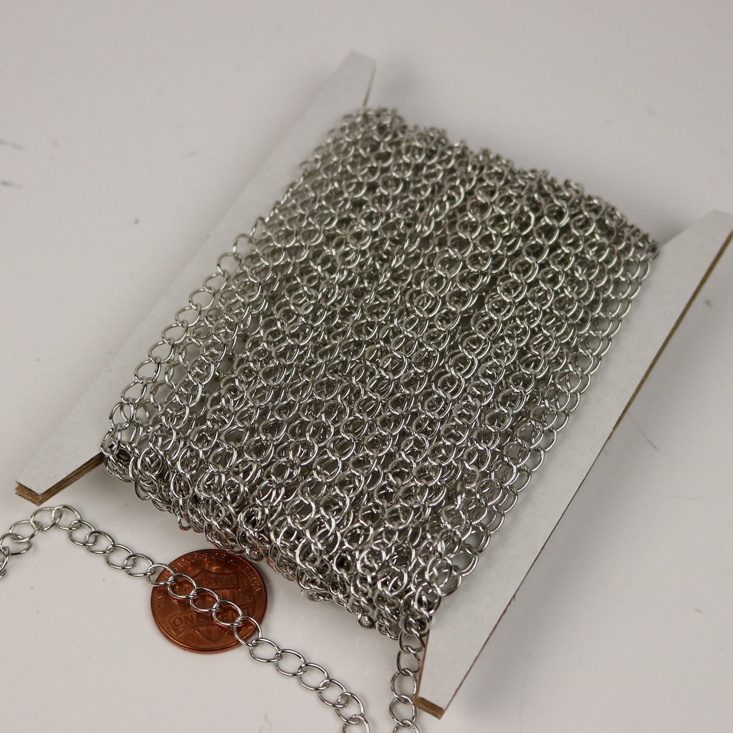 10 ft Rhodium Solder Curb Chain Antique Silver LARGE EXTENDER Chain - 5.9x4.6mm - 5946CU