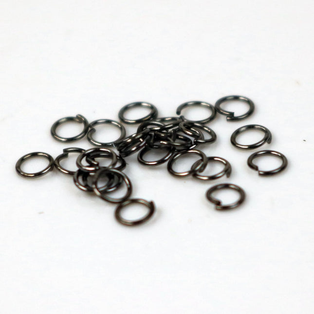 3mm THIN Jump Rings, 200 Gunmetal Jump Rings Jumprings Open 3x0.4mm 26 Gauge 26G Link Connector Open Jump Rings - ship from - 4x3mm
