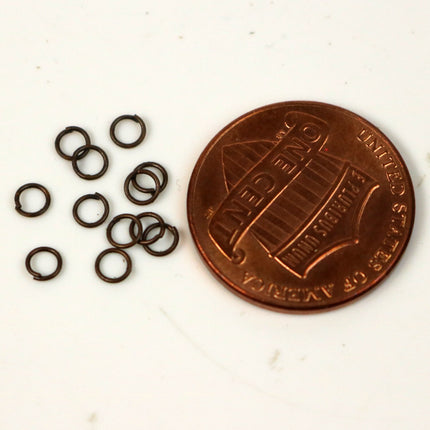 3mm THIN Jump Rings, 200 Antique Copper Jump Rings Jumprings Open 3x0.4mm 26 Gauge 26G Link Connector Jump Rings - ship from - 4x3mm